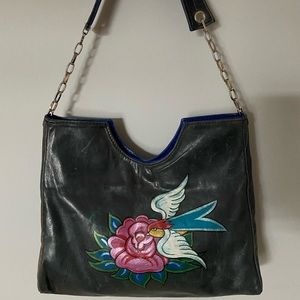 DaVon Accessories hand painted leather bag